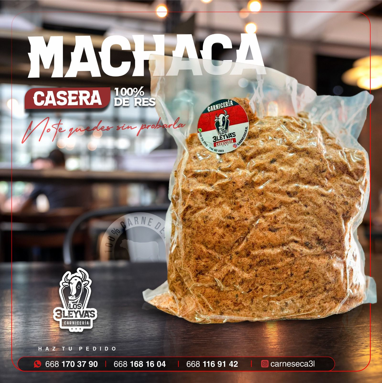 Imagen principal para describir la carne machaca 100% de res